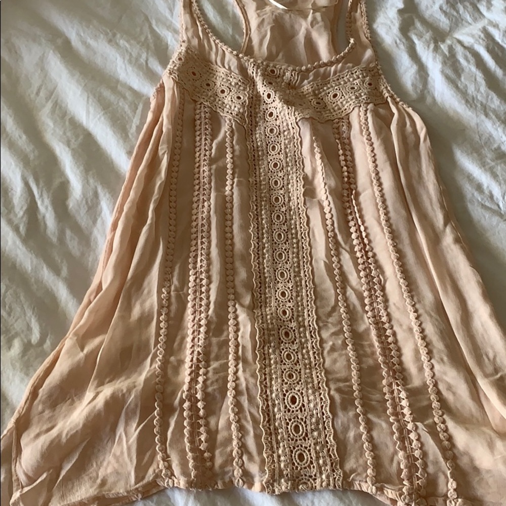 Crochet pink dress